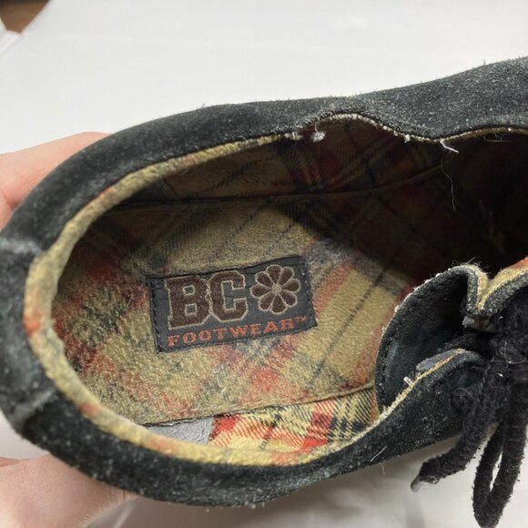 Y2K BC Footwear Black Suede Platform Shoes Womens 7 Whimsigoth Vintage - Picture 7 of 10